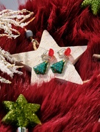 Серьги клипсы детские «Выбражулька. Ёлочка и шарик», зелёный, красный - Фото 2