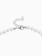 Колье «Бантик» с жемчугом, белое в серебре - Фото 4