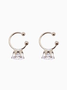 Серьги «Каффы» набор 2 шт., стразик, белые в серебре - фото 808998873