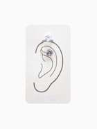 Серьги «Каффы» набор 2 шт., стразик, белые в серебре - фото 808998876