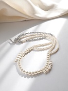 Бодичейн женская «Жемчужные капли», белый в серебре - Фото 7