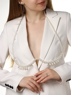 Бодичейн женская «Жемчужные капли», белый в серебре - Фото 9