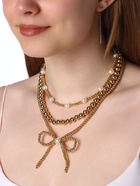 Колье «Многослойность» бантик, белое в золоте - Фото 12