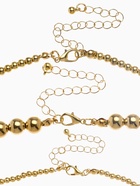 Колье «Многослойность» бантик, белое в золоте - Фото 4