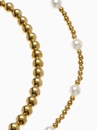 Колье «Многослойность» бантик, белое в золоте - Фото 5