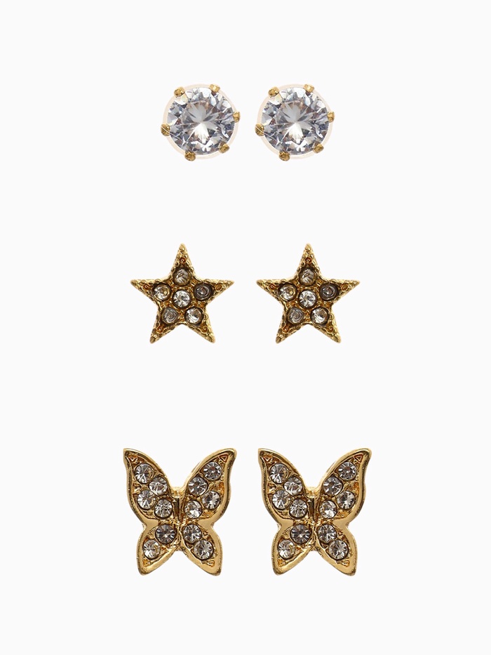 Серьги пусеты «Ассорти», форма МИКС, цвет МИКС