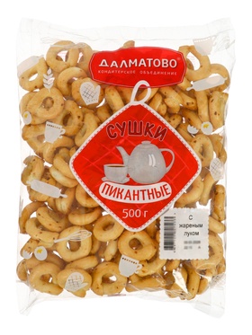 Сушки «Далматово» с луком, пикантные, 500 г