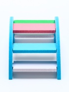 Лесенка для грызунов, с цветными ступеньками, синяя - Фото 4