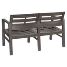 Диван садовый «Рейки», пластик, 58×120×75 см, двухместный, мокко - Фото 3