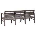 Диван садовый «Рейки», пластик, 58×178×75 см, трёхместный, мокко - Фото 3