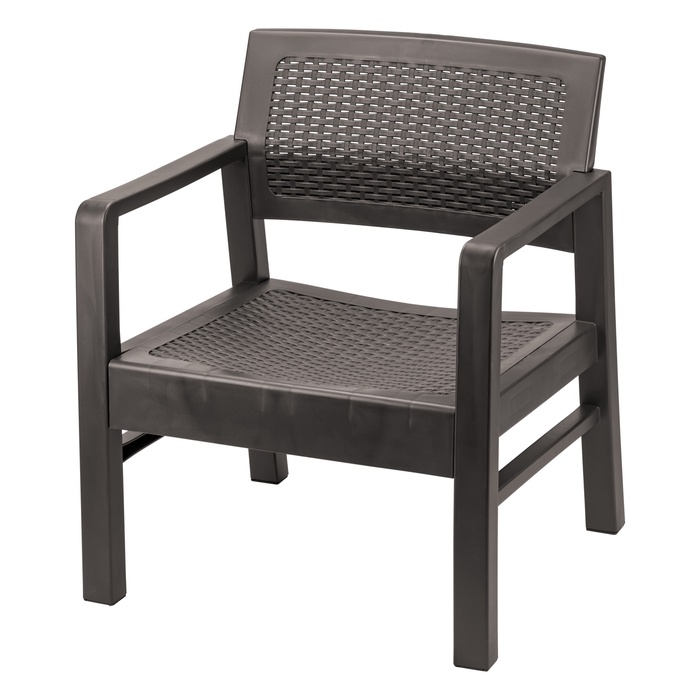 Кресло садовое «Ротанг», пластик, 58×62.5×75 см, мокко - Фото 1