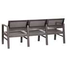 Диван садовый «Ротанг», пластик, 58×178×75 см, трёхместный, мокко - Фото 3