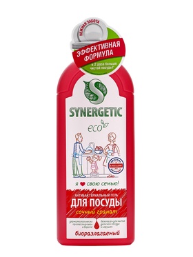 Гель для мытья посуды Synergetic «Гранат», 1 л 10893693