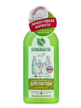 Гель для мытья посуды Synergetic «Зеленый чай», 500 мл 10893694