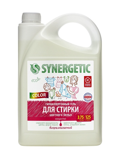 Гель для стирки Synergetic Color, 3.75 л