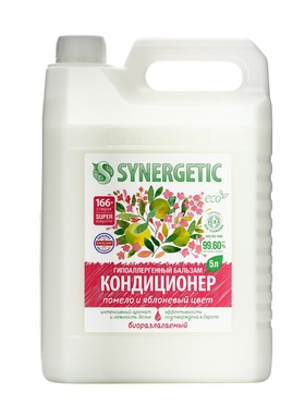 Кондиционер-бальзам для белья Synergetic «Помело и яблоневый цвет», 5 л 10893719