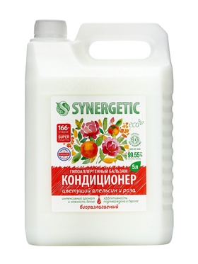 Кондиционер-бальзам для белья Synergetic «Цветущий апельсин и роза», 5 л 10893721
