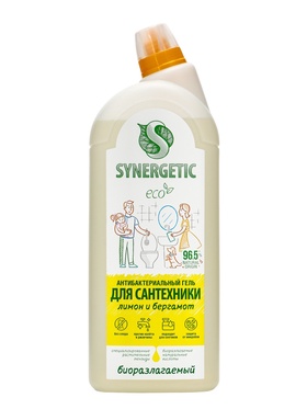 Средство для сантехники Synergetic "Кристальная Чистота",Лимон и бергамот 1,5 л 10893725