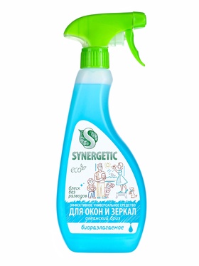 Средство для мытья окон и зеркал Synergetic «Океанский бриз», 500 мл 10893727
