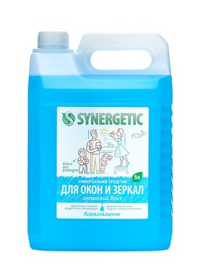 Средство для мытья окон и зеркал Synergetic «Океанский бриз», 5 л 10893728