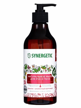 Жидкое мыло Synergetic «Пачули и ароматный бергамот», 380 мл 10893737