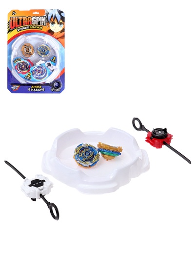 УЦЕНКА Волчки «Битва», набор 2 шт., с устройством запуска и ареной, МИКС