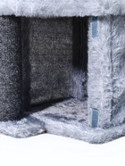 Домик для кошек с когтеточкой, квадратный, 3х-этажный, 33 × 42 × 63 см, ковролин, серая 10892886 - фото 16582934