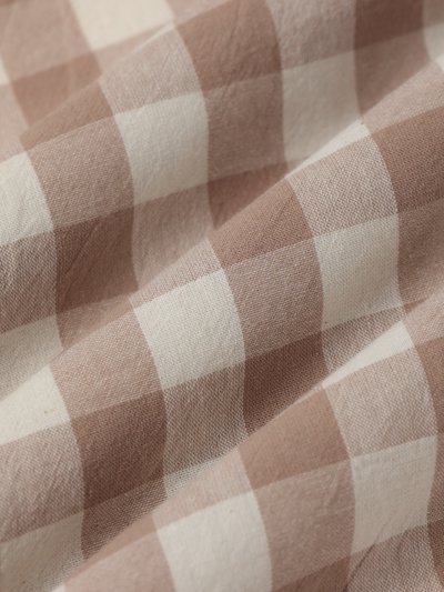 Простыня на резинке 1.5-спальная «Этель» Beige cage, 140×200+30 см, жатый хлопок