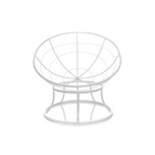 Кресло «Папасан», 77×81×68 см белое, бордовая подушка - Фото 4