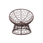 Кресло «Папасан» с искусственным ротангом, 77×81×68 см, коричневое, коричневая подушка - Фото 4