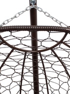 Кресло - кокон подвесное «Добрыня», 133×112×193 см, с искусственным ротангом, коричневое, с серой подушкой  (артикул 10894123)  большой выбор товаров оптом и в розницу по низким ценам с доставкой