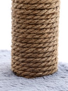 Домик для кошек с когтеточкой, 51×31×87 см, с овальной полкой, джут, серый - Фото 8