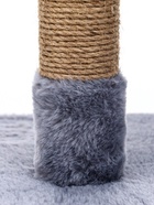 Комплекс для кошек с когтеточкой, 58×38×70 см, с лежанкой, джут, серый - Фото 8