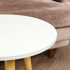 УЦЕНКА Столик журнальный «Клик Мебель», 400×400×420 мм, цвет дерево/белый - Фото 3