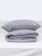 Постельное белье евро LoveLife Tufting «Квадрат», микрофайбер, серо-сиреневое - Фото 6