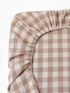 Простыня на резинке 2-спальная «Этель» Beige cage, 160×200+30 см, жатый хлопок - Фото 8