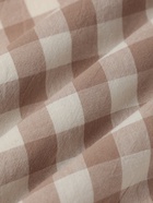 Простыня на резинке 2-спальная «Этель» Beige cage, 180×200+30 см, жатый хлопок - Фото 6