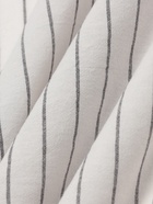 Простыня на резинке 2-спальная «Этель» White stripes, 180×200+25 см, жатый хлопок - Фото 6