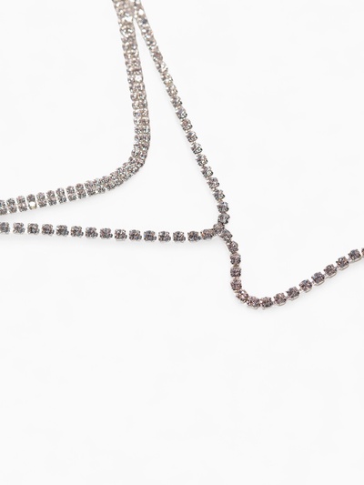 Набор 2 предмета: колье-чокер, серьги «Блеск», белый в серебре