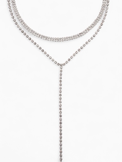 Набор 2 предмета: колье-чокер, серьги «Блеск», белый в серебре