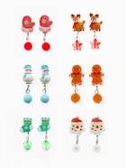 Клипсы детские набор 6 пар Выбражулька «Новогодний», разноцветные - Фото 3