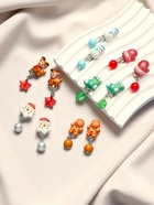 Клипсы детские набор 6 пар Выбражулька «Новогодний», разноцветные - Фото 2