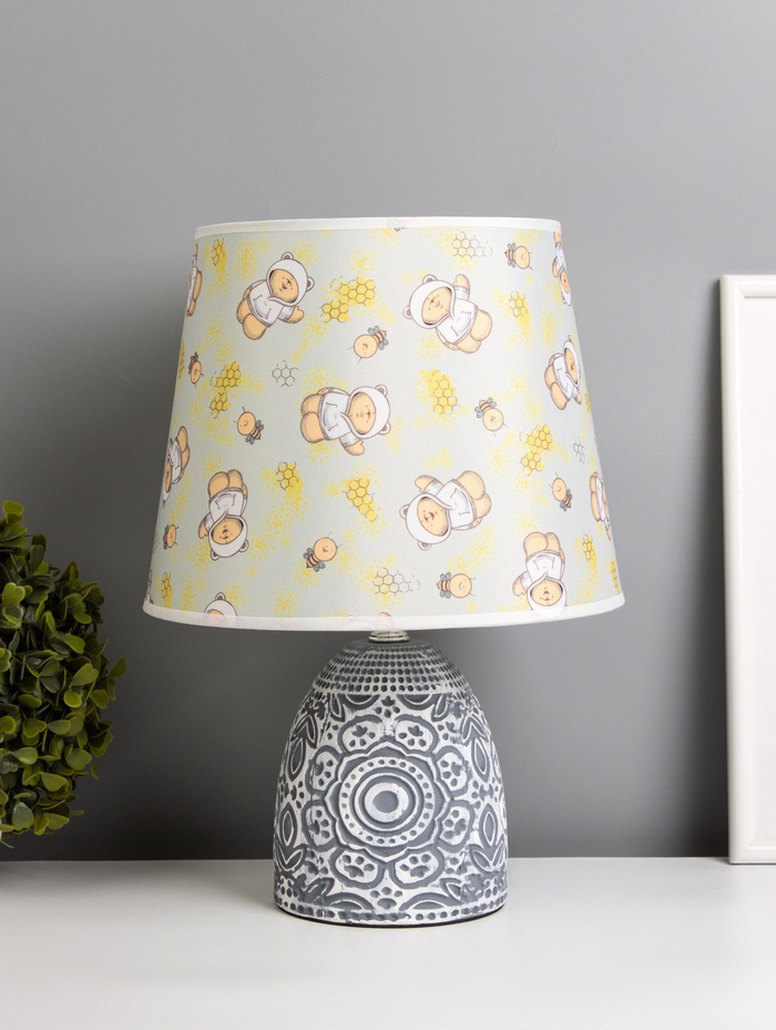 Настольная лампа «Инесса» Е14 40 Вт серый RISALUX 7985078