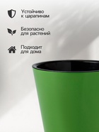 Кашпо для цветов с дренажной вставкой Rosemary, 1.6 л, d=16 см, пластиковое, зелёное - Фото 2