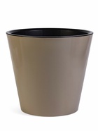 Кашпо для цветов с дренажной вставкой Rosemary, 16 л, d=33 см, пластиковое, на колёсиках, бежевое - Фото 3