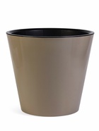 Кашпо для цветов с дренажной вставкой Rosemary, 16 л, d=33 см, пластиковое, на колёсиках, бежевое - Фото 4