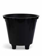 Кашпо для цветов с дренажной вставкой Rosemary, 16 л, d=33 см, пластиковое, на колёсиках, бежевое - Фото 8