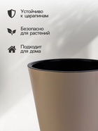 Кашпо для цветов с дренажной вставкой Rosemary, 5 л, d=23 см, пластиковое, бежевое - Фото 2