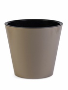 Кашпо для цветов с дренажной вставкой Rosemary, 5 л, d=23 см, пластиковое, бежевое - Фото 3
