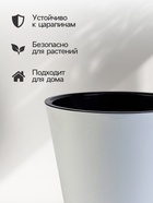 Кашпо для цветов с дренажной вставкой Rosemary, 5 л, d=23 см, пластиковое, белое - Фото 2